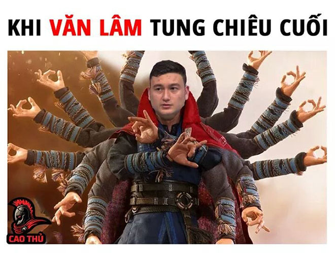 Hình hài hước về thủ môn Văn Lâm