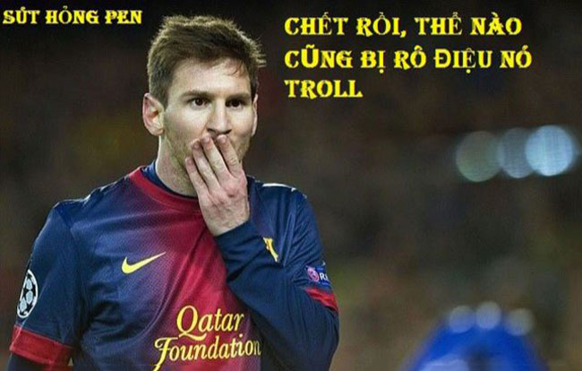 Hình vui bóng đá về Messi