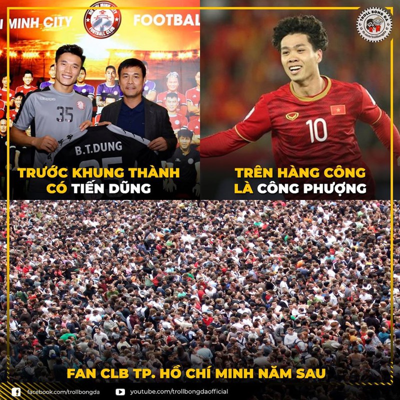 Hình ảnh hài hước về tình yêu bóng đá của người dân TPHCM