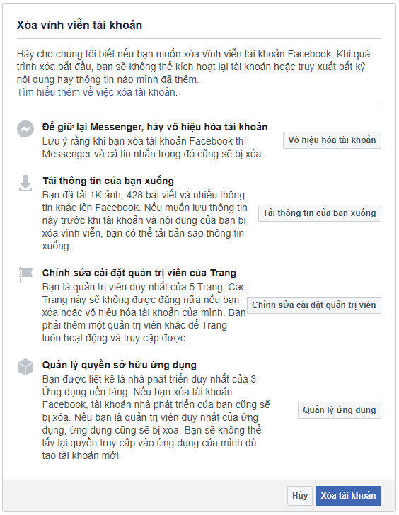 Bước 3 - Cách khóa tài khoản facebook