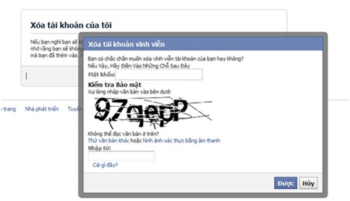 Bước 4 - Cách xóa tài khoản facebook vĩnh viễn