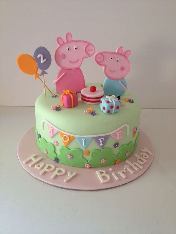 Bánh sinh nhật happy birthday Peppa Pig
