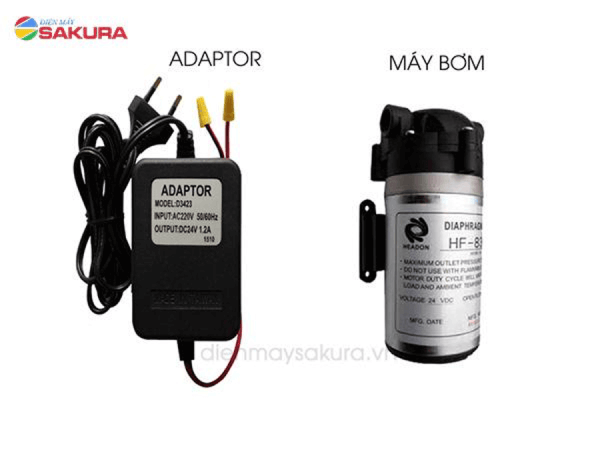 Phụ kiện máy bơm và Adaptor của máy lọc nước RO