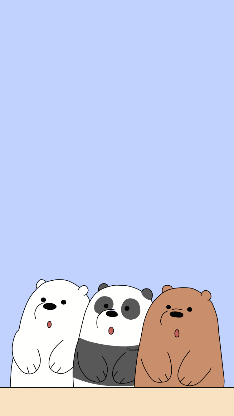Tải ảnh 3 chú gấu cute trong We Bare Bears cho điện thoại