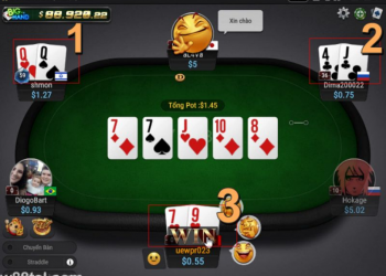 Trong một ván bài Poker ở W88 sẽ gồm 4 vòng cược