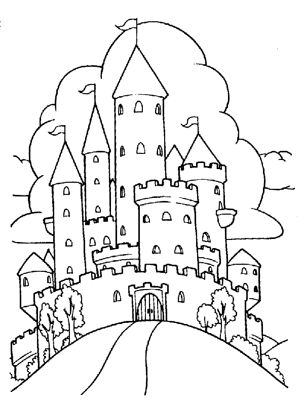 Tranh tô màu lâu đài độc lạ đẹp