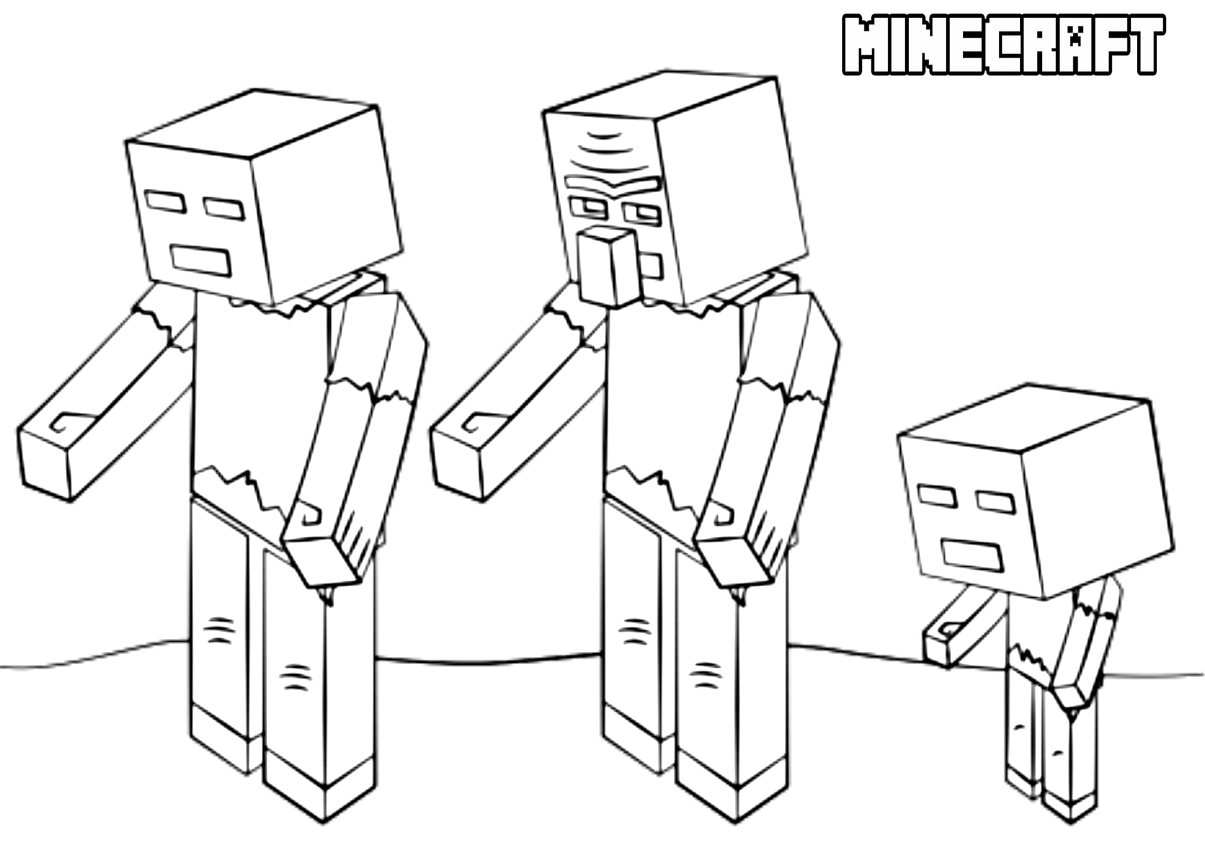 Tranh tô màu mẫu Minecraft