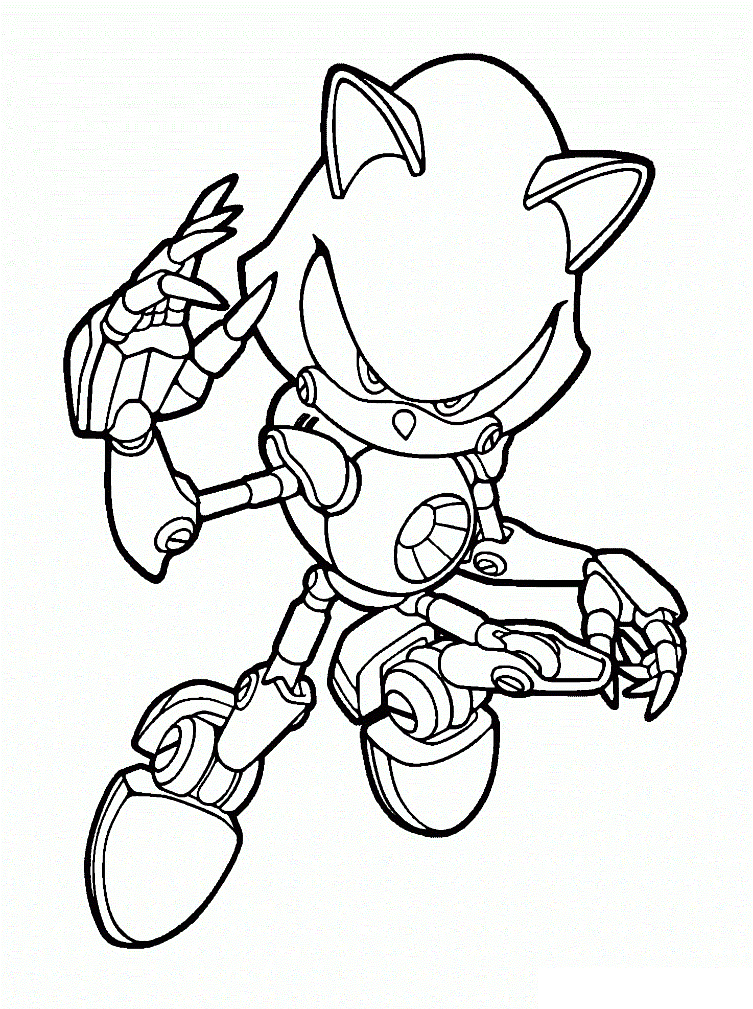 Tranh tô màu người máy Sonic