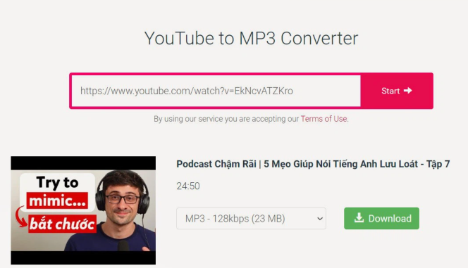 Cách chuyển video YouTube sang MP3 trên điện thoại với y2mate.com