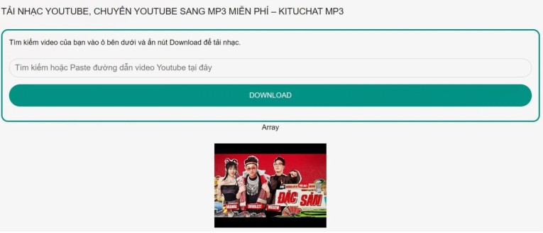 Cách chuyển video YouTube sang MP3 trên điện thoại với kituchat.com